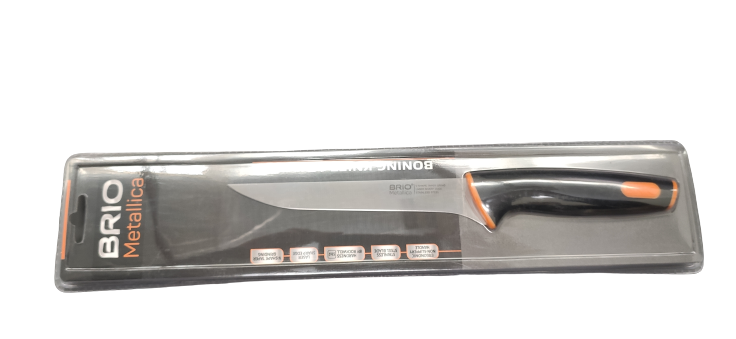 Cutit Otel Inoxidabil Pentru Dezosat, Brio Metallica, Maner Ergonomic Antialunecare, 16 Cm Casidora