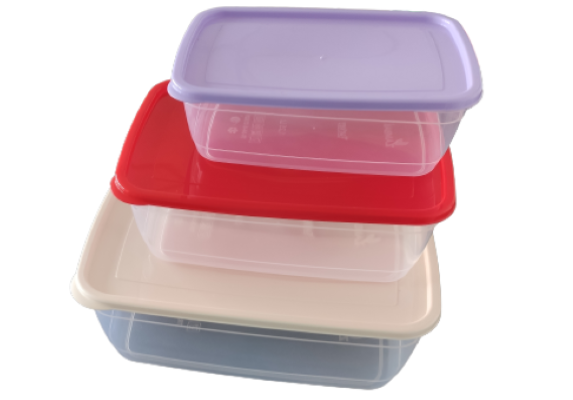 Set 3 Caserola Alimentare Cu Capac, 1.25L, 2L, 3L Casidora