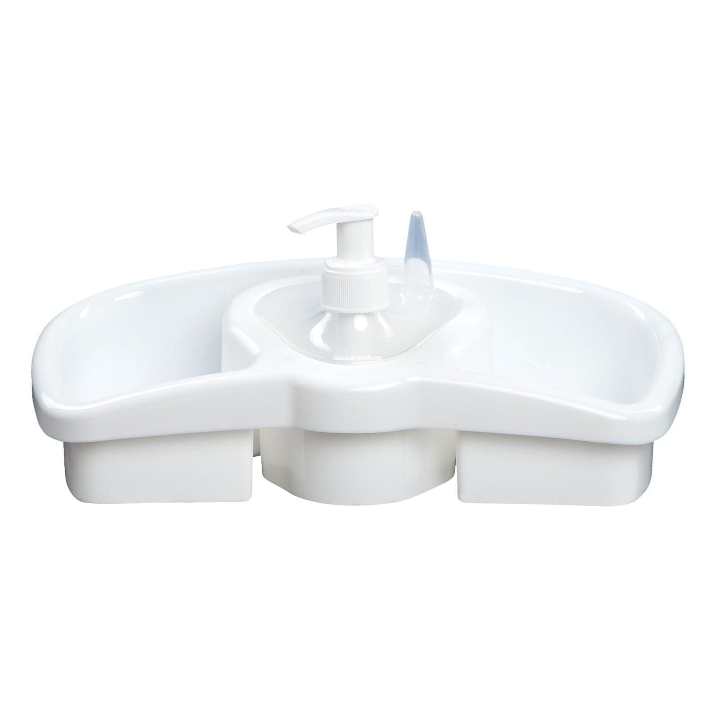 Dispenser detergent vase cu suport burete, Aquamarin Casidora