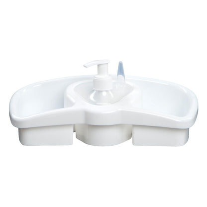 Dispenser detergent vase cu suport burete, Aquamarin Casidora