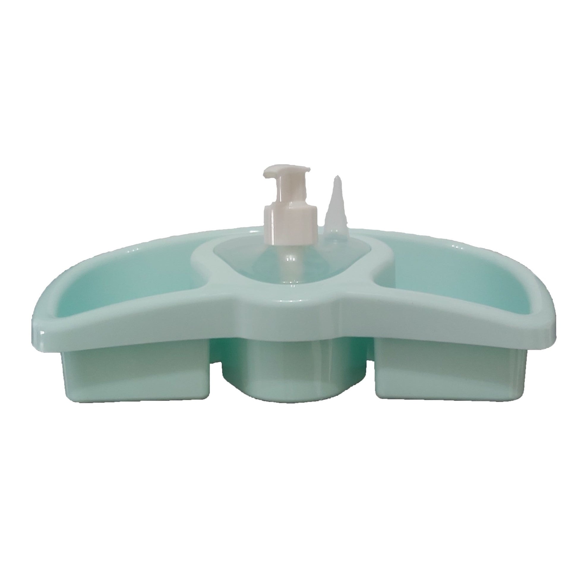 Dispenser detergent vase cu suport burete, Aquamarin Casidora
