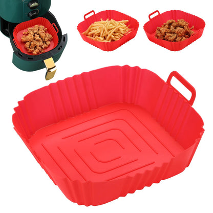 Forma silicon pentru airfryer si cuptor, patrata, 20x20x6.5 cm Casidora