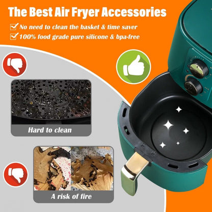 Forma silicon pentru airfryer si cuptor, patrata, 20x20x6.5 cm Casidora