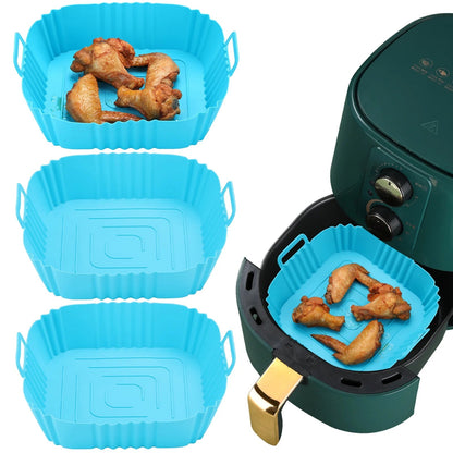 Forma silicon pentru airfryer si cuptor, patrata, 20x20x6.5 cm Casidora