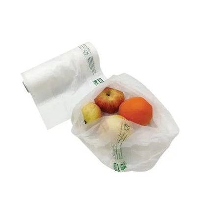 Rola Pungi Biodegradabile pentru Legume Fructe, 400buc, 34x40cm Casidora