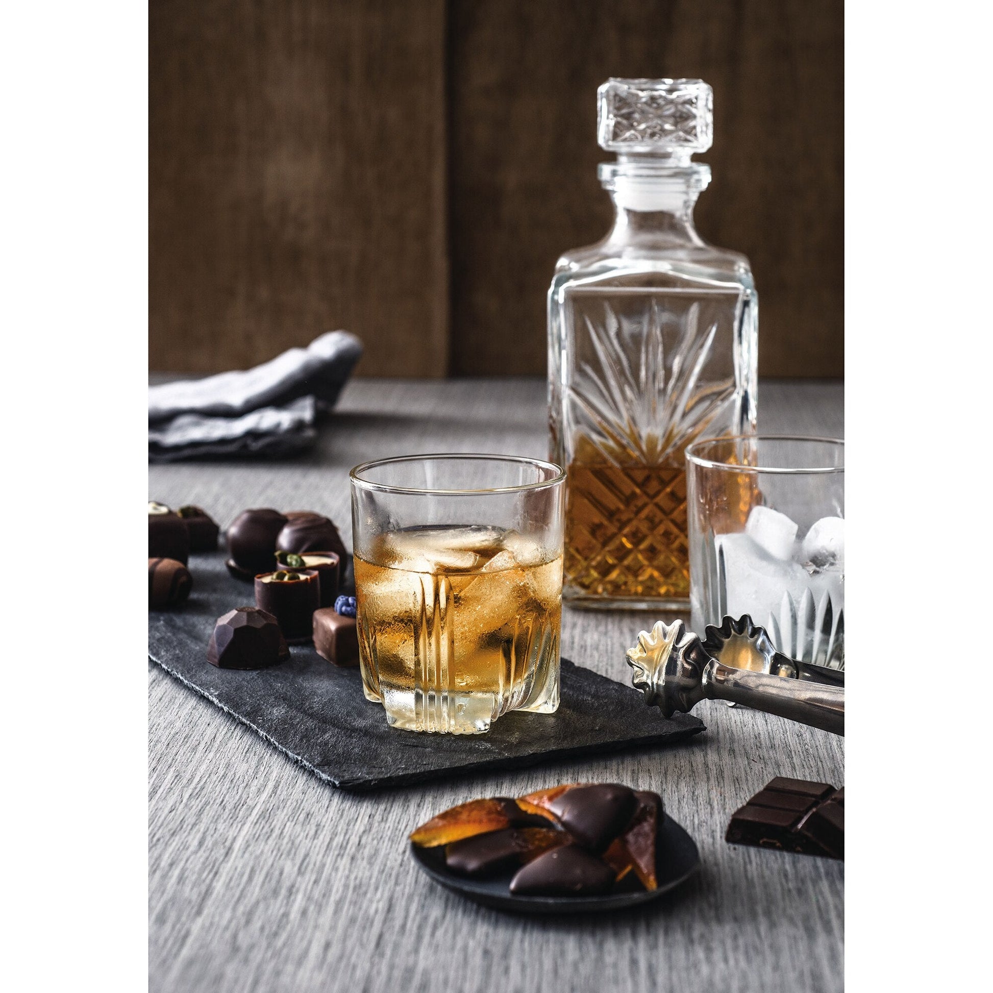 Set Cadou Sticla Whisky Si 6 Pahare, Bormioli Rocco Selecta, 1000 ml, 285 ml Casidora