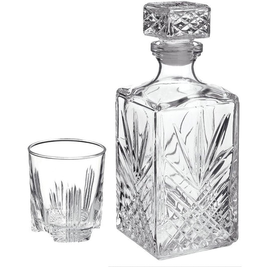 Set Cadou Sticla Whisky Si 6 Pahare, Bormioli Rocco Selecta, 1000 ml, 285 ml Casidora